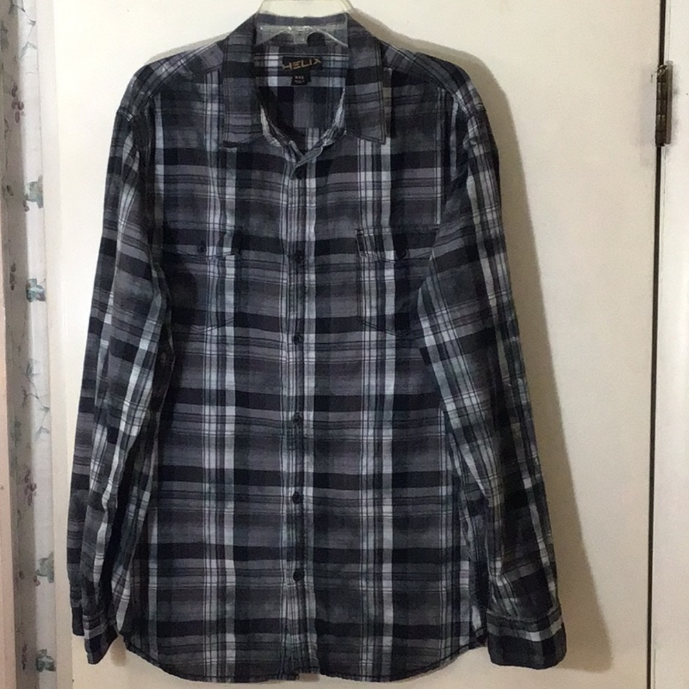 Helix plaid long-sleeve shirt